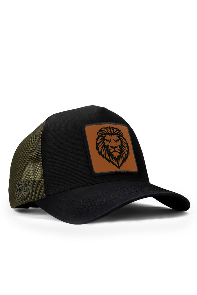 aslan-logolu-siyah-haki-trucker-sapka-5625 - BlackBörk TR