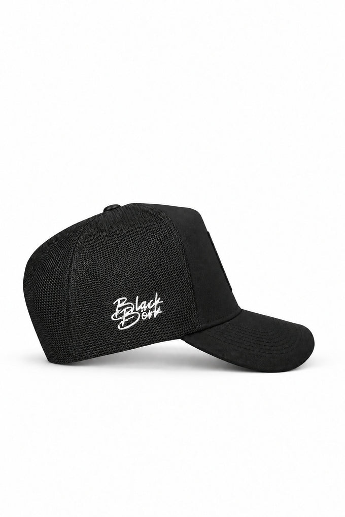 Aslan Logolu Siyah Trucker Şapka