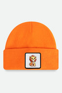 Orange Kids' Beanie with Lion Logo