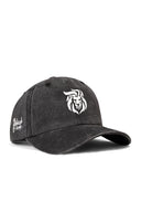 Vintage Black Baseball Cap with Lion Embroidery
