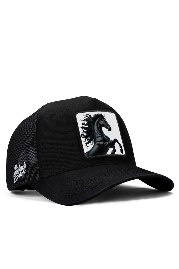 at-logolu-siyah-trucker-sapka-3042 - BlackBörk TR