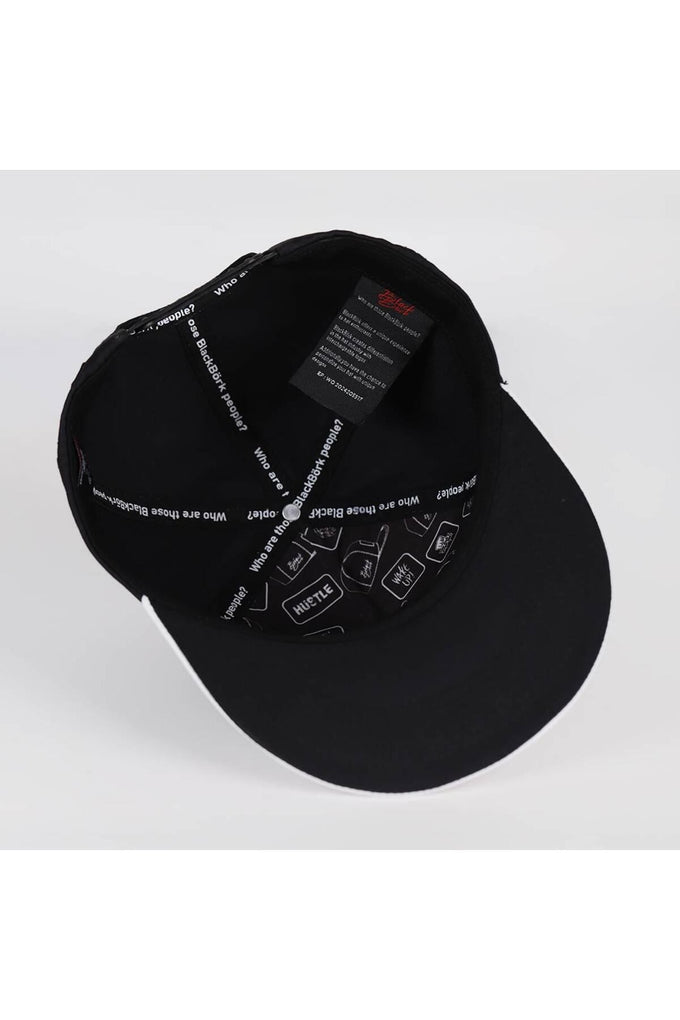 White-Black Hip Hop Cap with Bear Logo