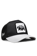 Ayı Logolu Beyaz-Siyah Trucker Şapka