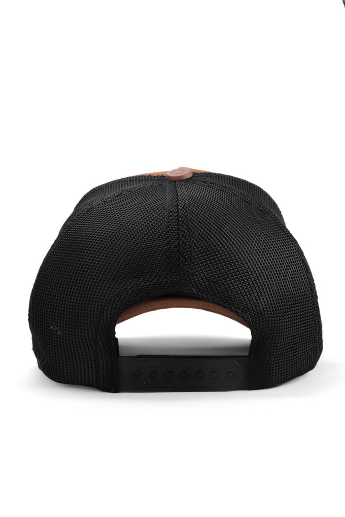 Bear Logo Camel-Black Trucker Cap