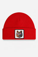 Red Kids' Beanie with Bear Logo