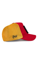Ayı Logolu Kırmızı-Sarı Trucker Şapka