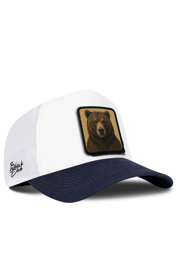 Ayı Logolu Lacivert-Beyaz Trucker Şapka