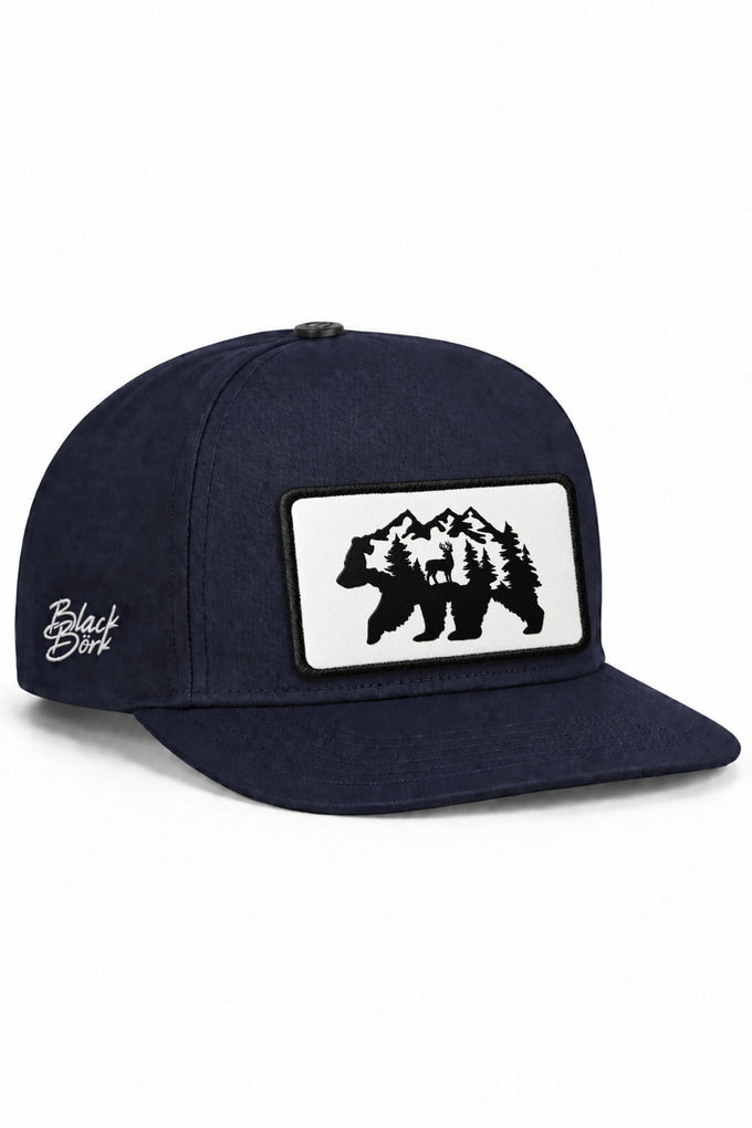 Ayı Logolu Lacivert Hip Hop Şapka