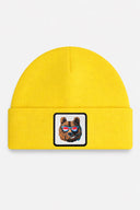 Yellow Kids' Beanie with Bear Logo