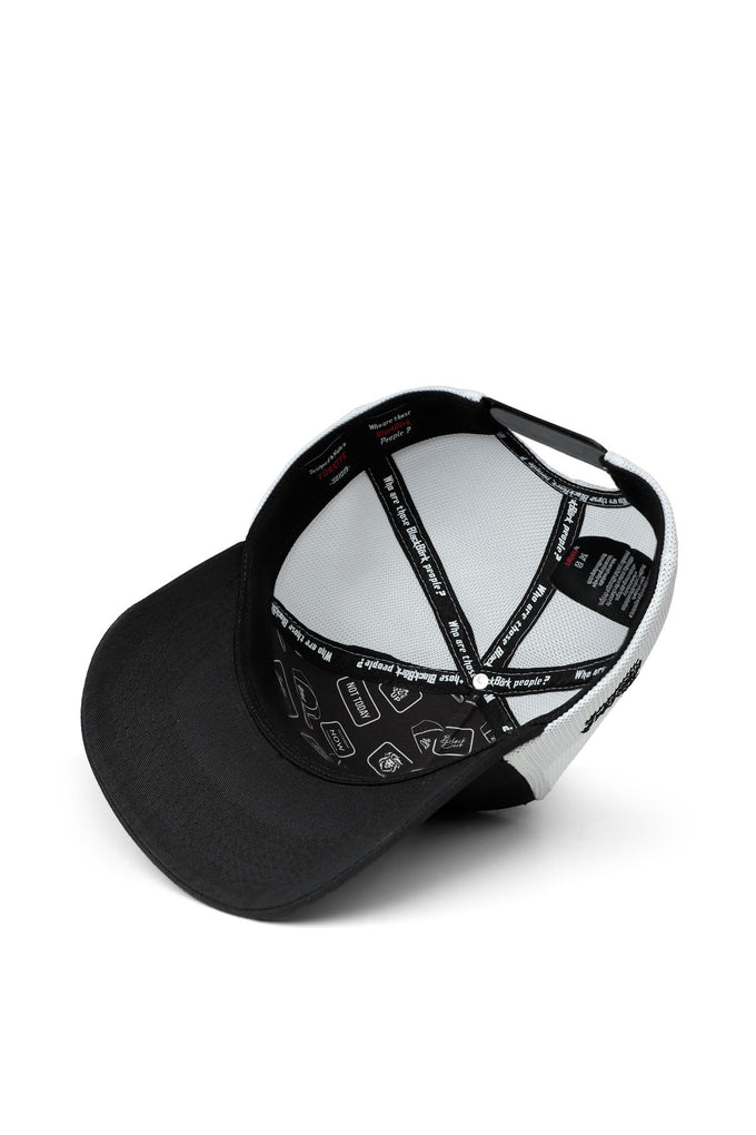 Ayı Logolu Siyah-Beyaz Trucker Şapka