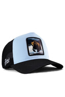 Ayı Logolu Siyah-Buz Mavi Trucker Şapka