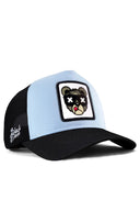 Ayı Logolu Siyah-Buz Mavi Trucker Şapka