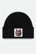 Black Kids' Beanie with Bear Logo