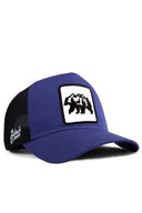 Ayı Logolu Siyah-Mavi Trucker Şapka
