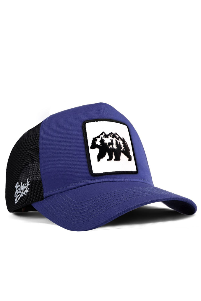 ayi-logolu-siyah-mavi-trucker-sapka-2513 - BlackBörk TR