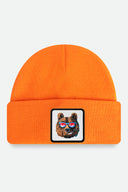 Orange Kids' Beanie with Bear Logo