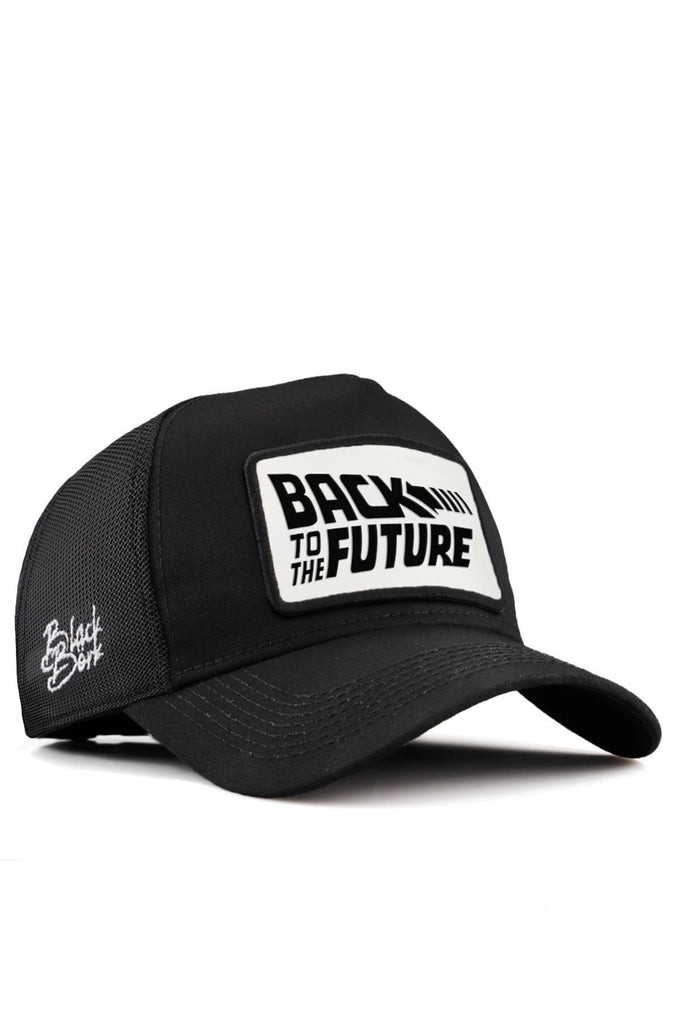 back-to-future-logolu-siyah-trucker-sapka-2912 - BlackBörk TR