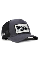 Anthracite-Black Trucker Hat with Back To The Future Logo
