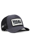 Back To The Future Logolu Antrasit-Siyah Trucker Şapka
