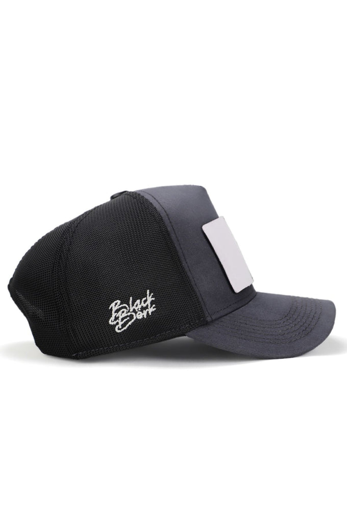 back-to-the-future-logolu-antrasit-siyah-trucker-sapka-2878 - BlackBörk TR