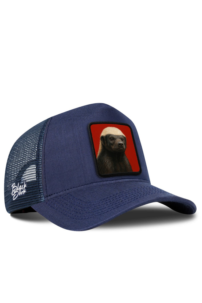 Bal Porsuğu Logolu Cordura Lacivert Trucker Şapka
