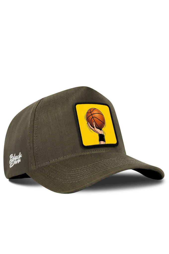 Basketbol Logolu Cordura Haki Beyzbol Şapka