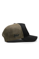 Basketbol Logolu Cordura Siyah-Haki Trucker Şapka