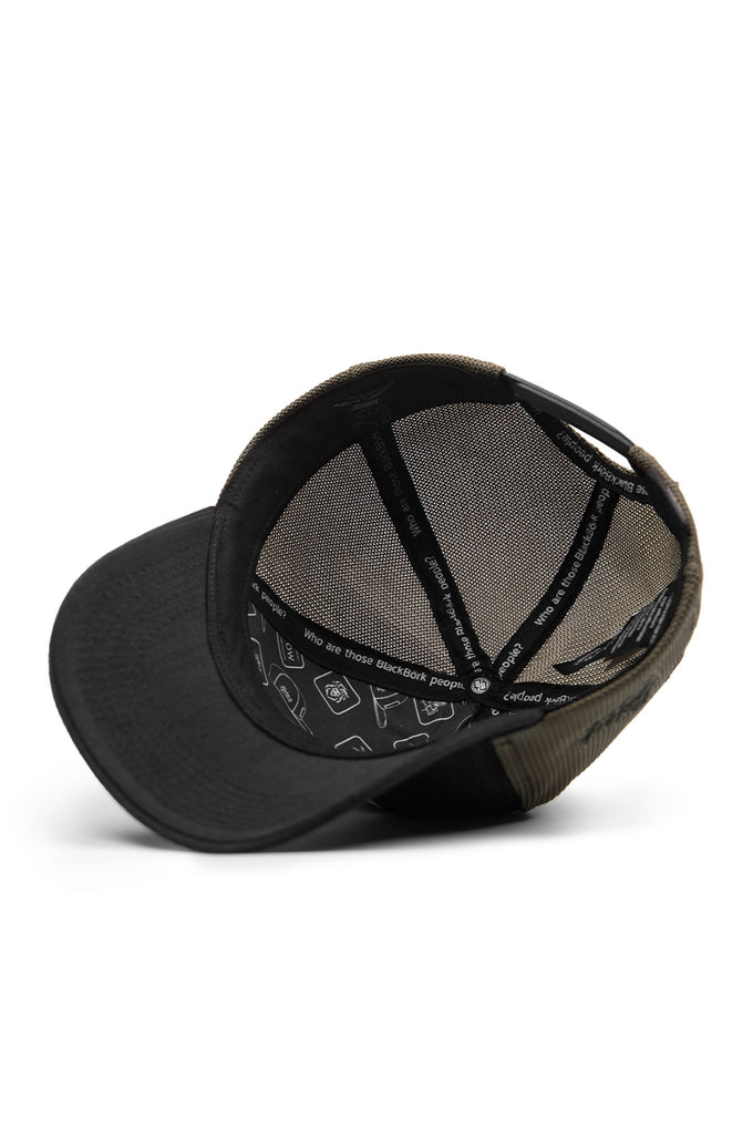 Basketbol Logolu Cordura Siyah-Haki Trucker Şapka