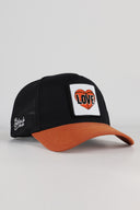 Basketbol Logolu Kiremit-Siyah Trucker Şapka