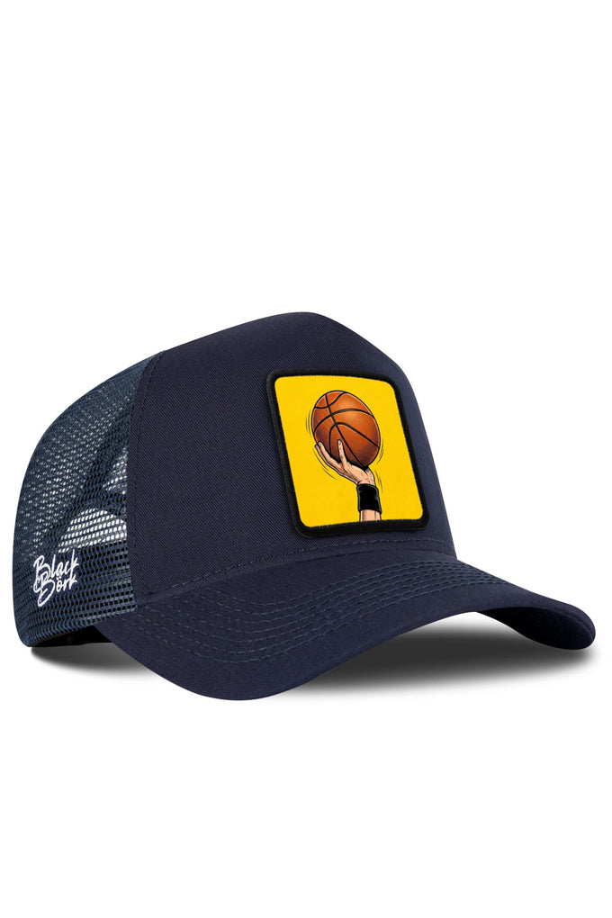 Basketbol Logolu Lacivert Trucker Şapka