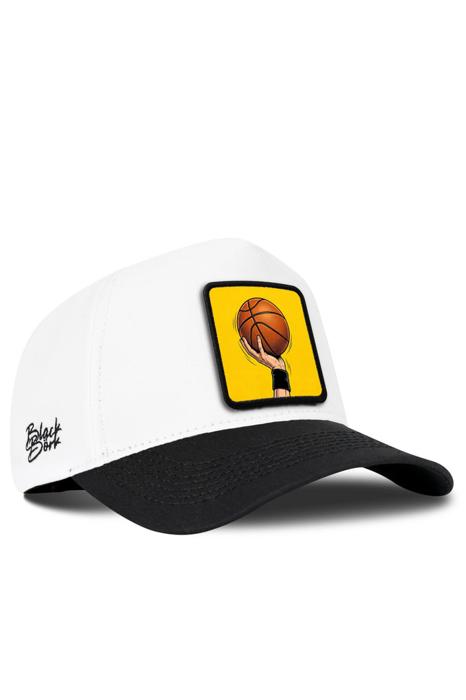 Basketbol Logolu Siyah-Beyaz Beyzbol Şapka