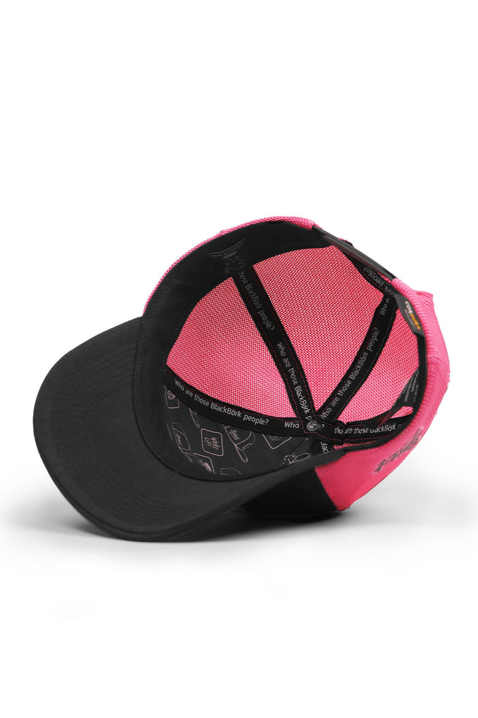 Owl Logo Cordura Black and Pink Trucker Cap