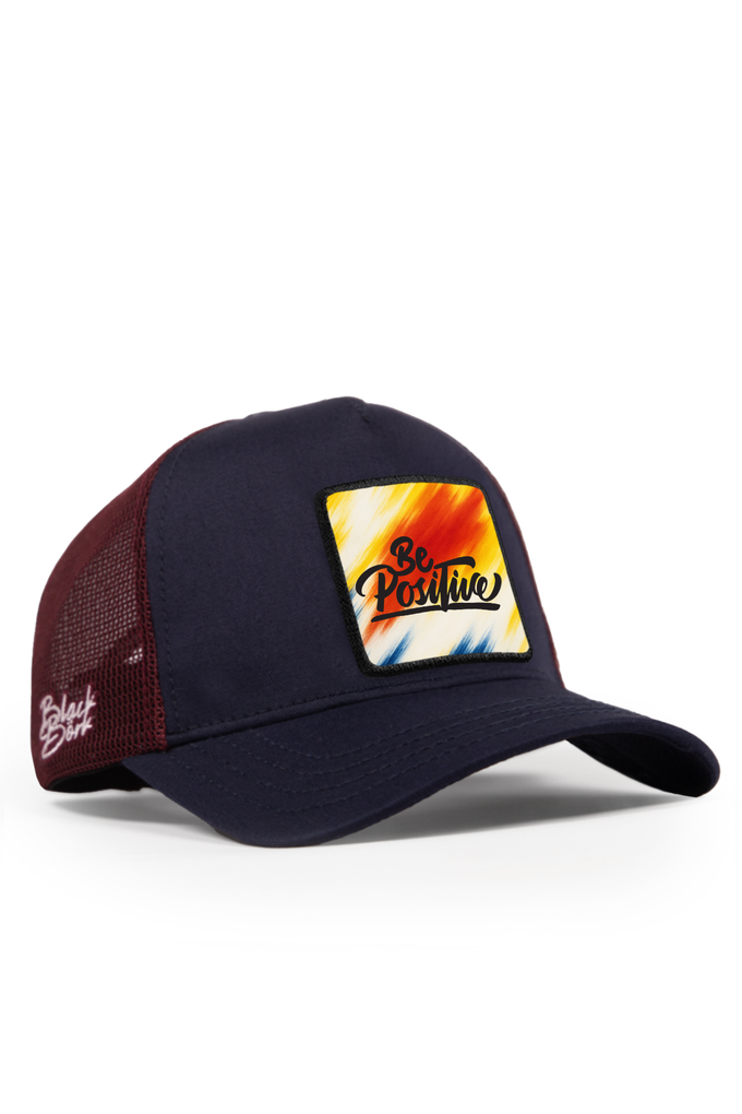 be-positive-logolu-lacivert-bordo-trucker-sapka-5728 - BlackBörk TR