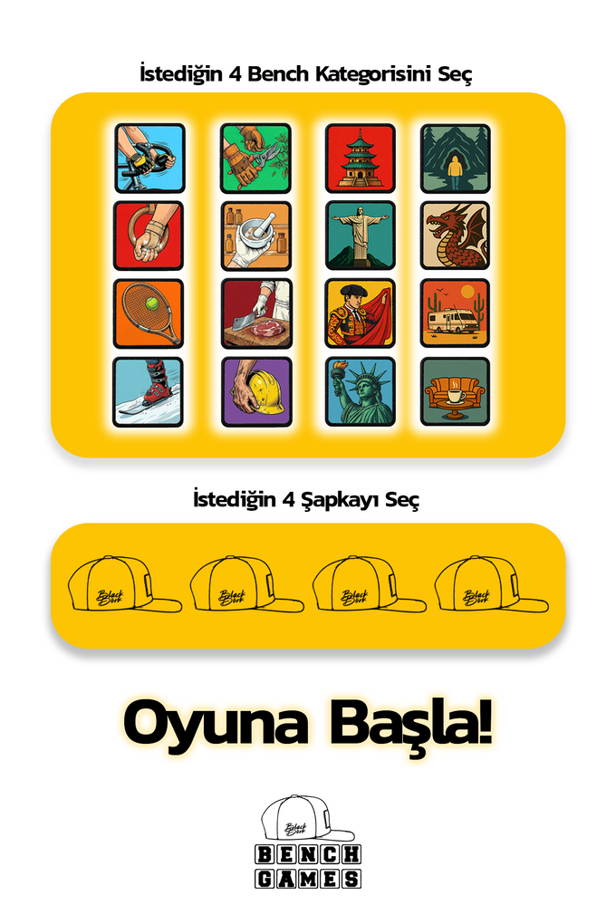 Bench Oyunları - Şapka Setini Oluştur