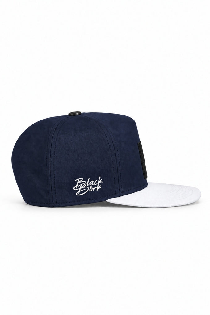 Beyaz-Lacivert Hip Hop Şapka