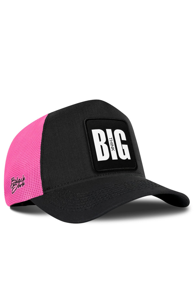 Big Think Cordura Siyah-Pembe Trucker Şapka