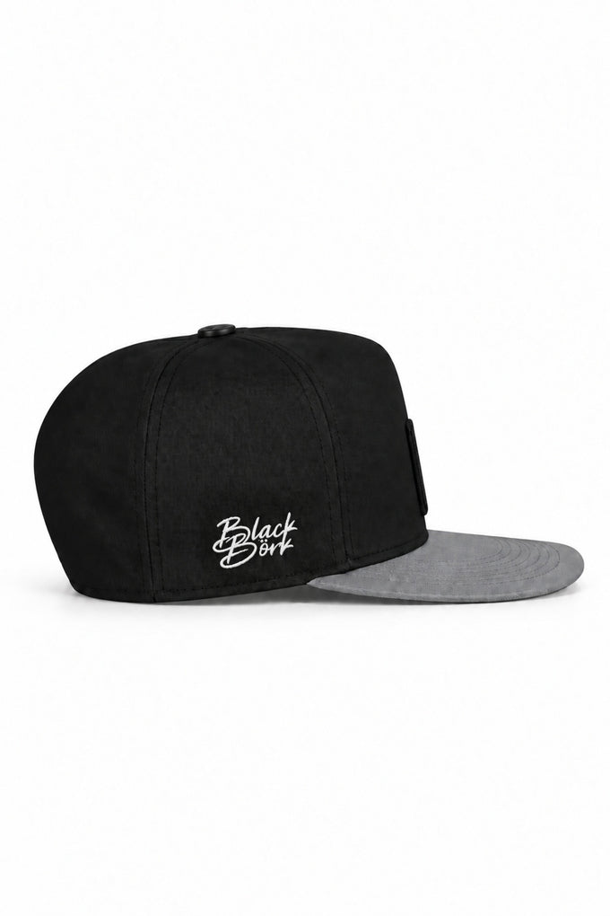 Big Think Logolu Gri-Siyah Hip Hop Şapka