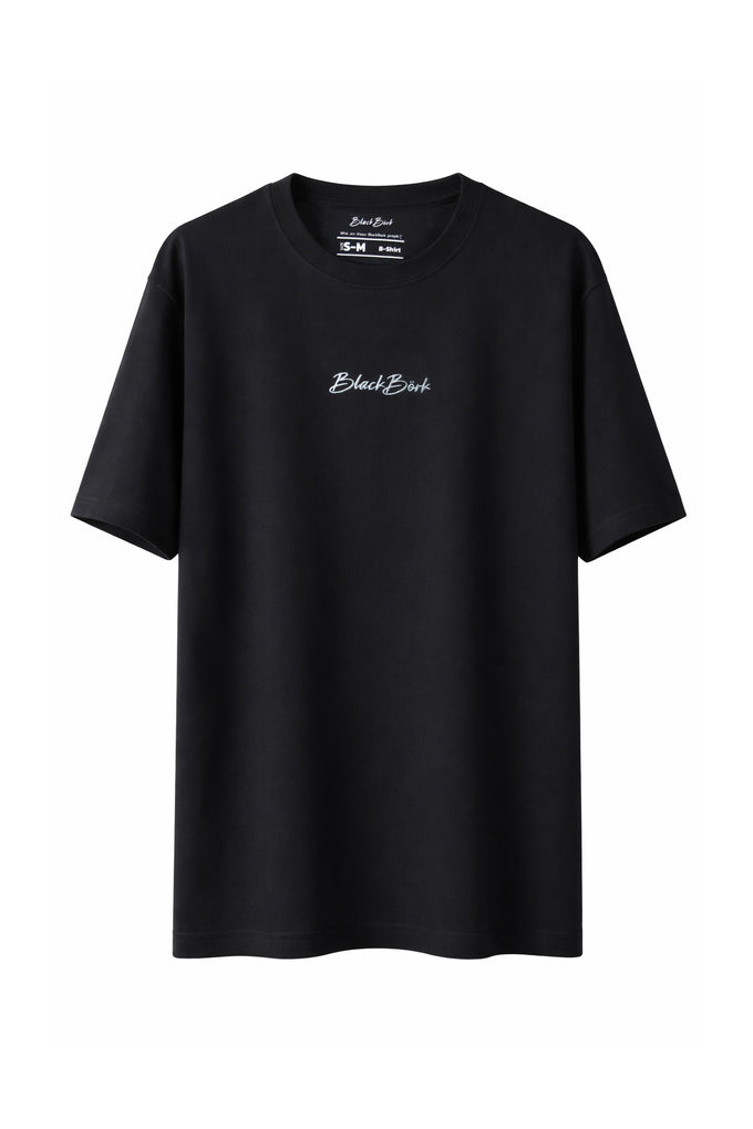 blackbork-nakisli-oversize-siyah-b-shirt-5289 - BlackBörk TR