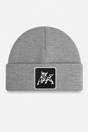 Gray Beanie with Bull Logo