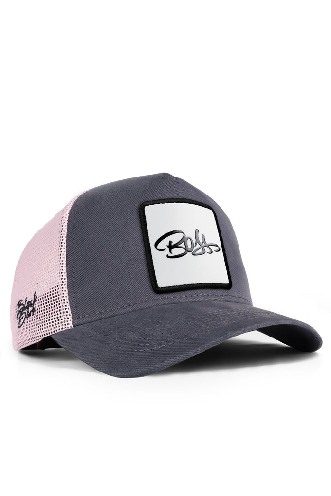 boss-logolu-antrasit-pembe-trucker-sapka-6234 - BlackBörk TR