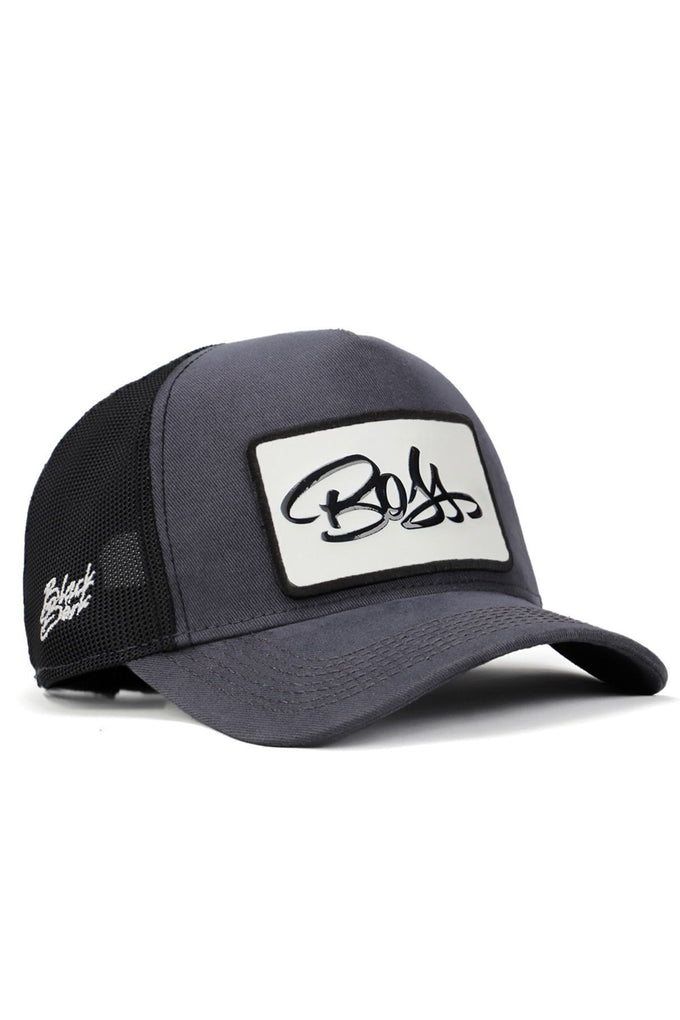 boss-logolu-antrasit-siyah-trucker-sapka-2882 - BlackBörk TR
