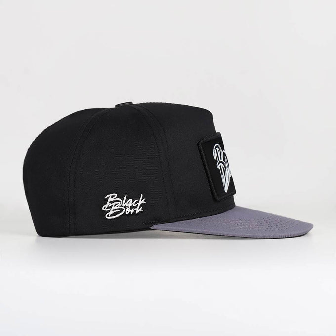 boss-logolu-gri-siyah-hip-hop-sapka-3678 - BlackBörk TR