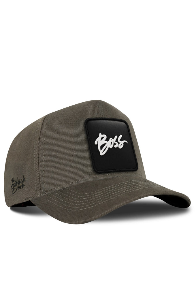 Boss Logo Khaki Baseball Cap