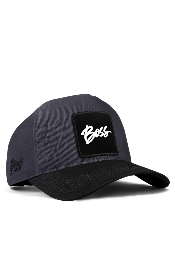 boss-logolu-siyah-antrasit-beyzbol-premium-sapka-5711 - BlackBörk TR
