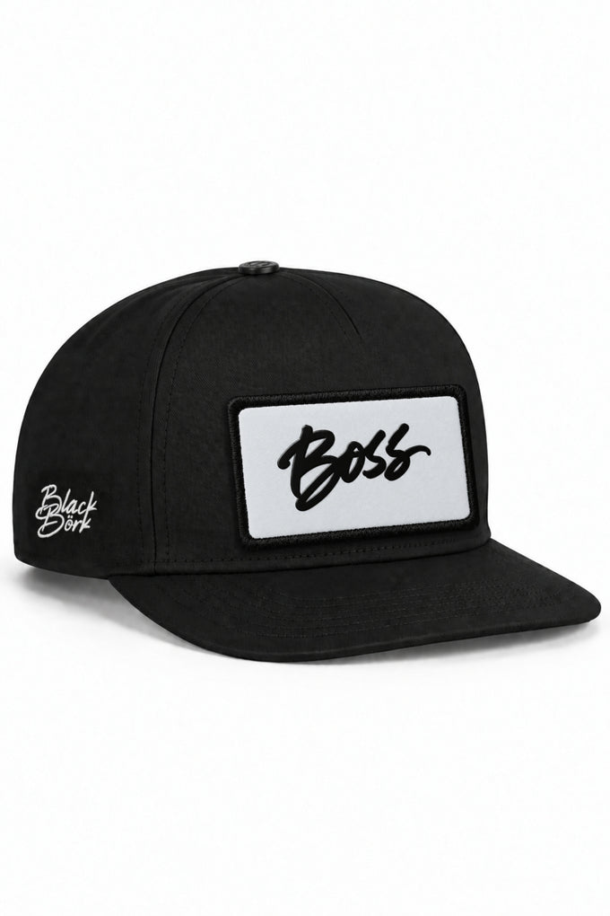 Boss Logolu Siyah Hip Hop Şapka