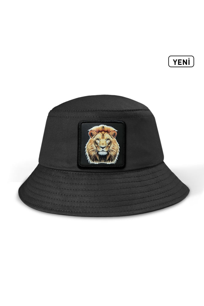 bucket-aslan-logolu-siyah-sapka-1446 - BlackBörk TR