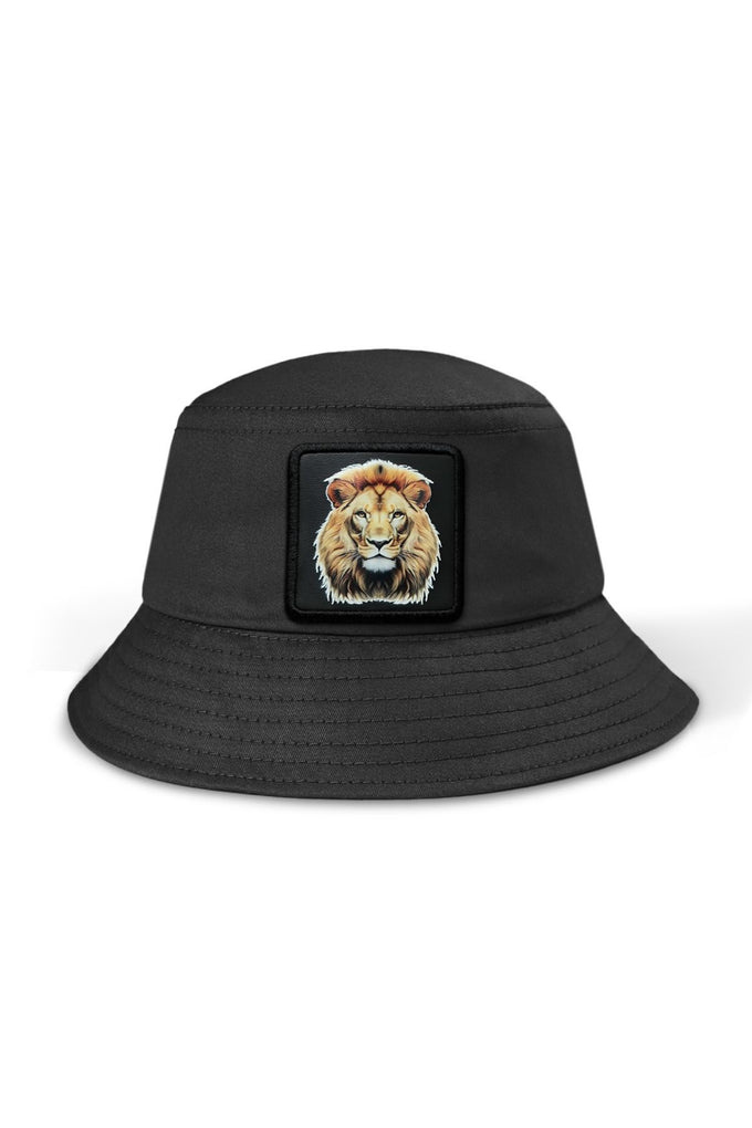 Lion Logo Bucket Black Hat