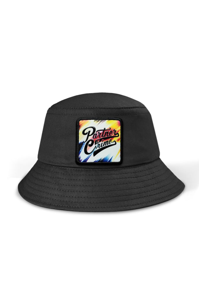 Partner In Crime Logo Bucket Black Baseball Cap