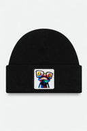 Black Kids' Beanie with Chameleon Logo