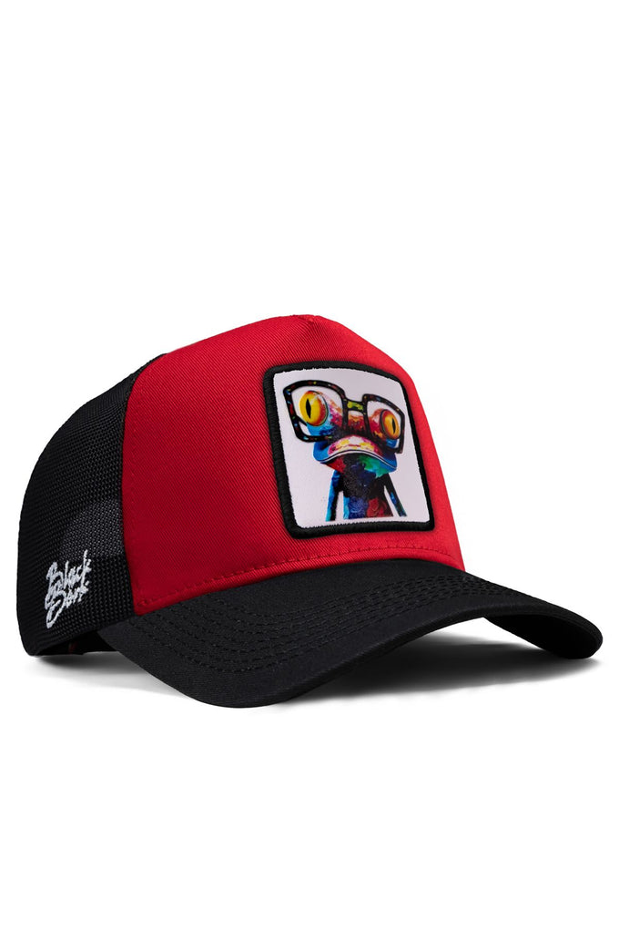 bukalemun-logolu-siyah-kirmizi-trucker-sapka-3931 - BlackBörk TR